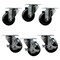 Service Caster Assure Parts 190CW3SHP23 Replacement Caster Set with Brakes, 6PK ASS-SCC-20S314-POS-3-TLB-3 - alternate 1